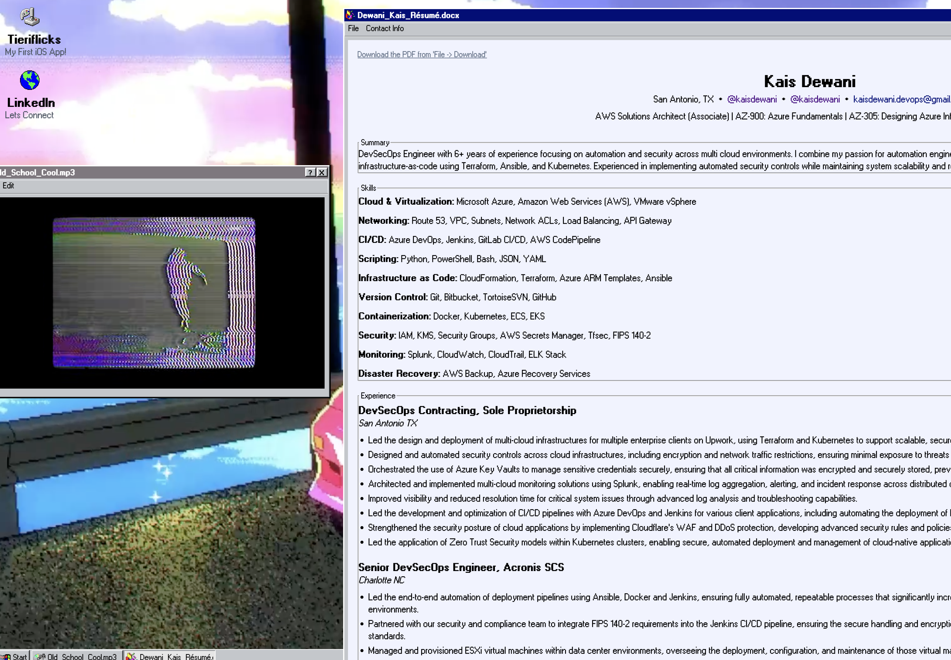 Screenshot of Kais Dewani - Personal Site